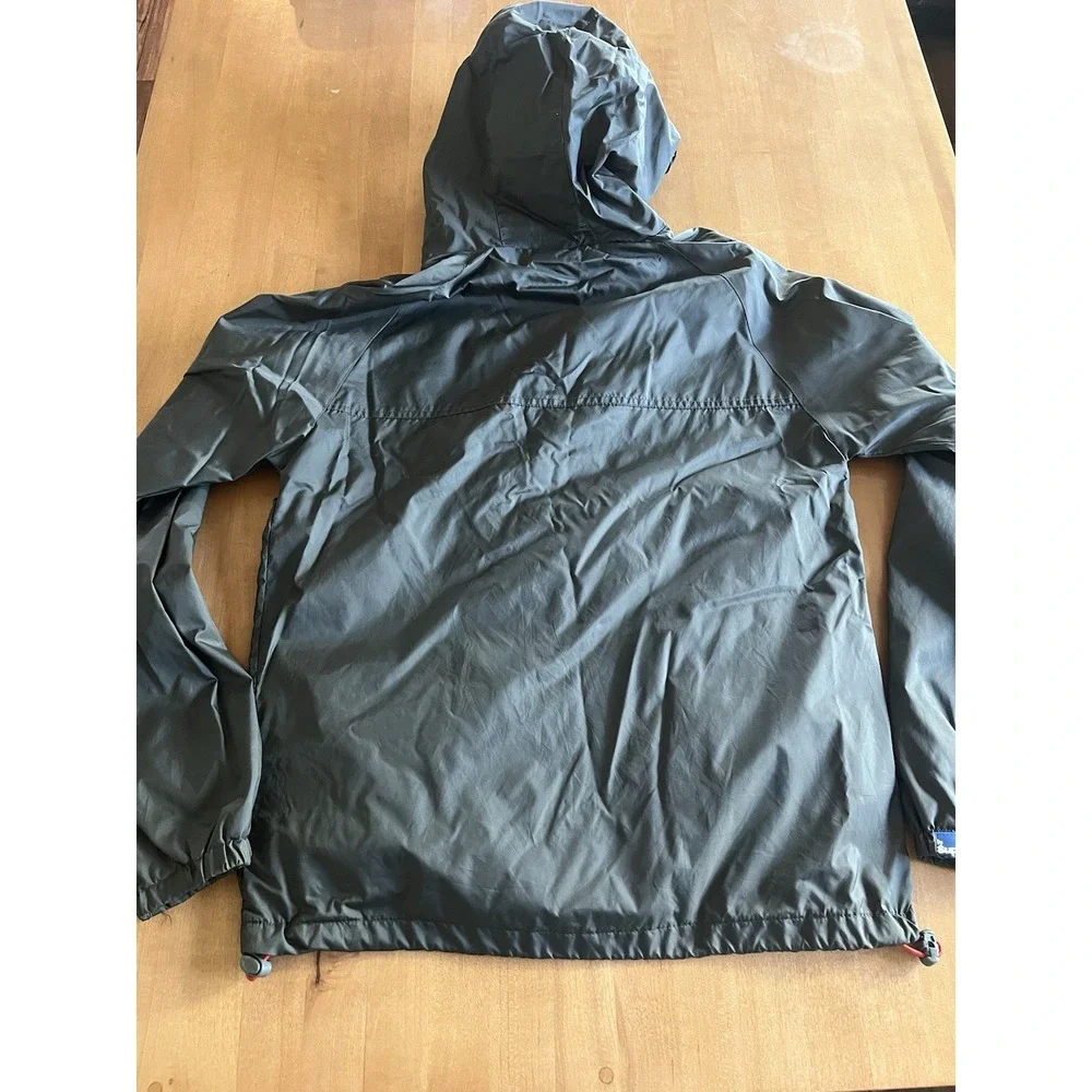 Superdry Sport Mens Black Nylon Streetwear Rain Jacket Size M Medium Windbreaker